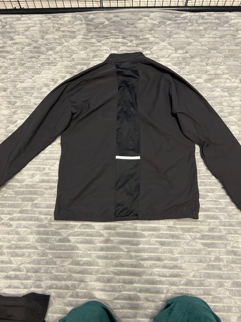 【美品】アシックス　ストレッチクロスジャケットパンツ　トレーニング上下　L 黒