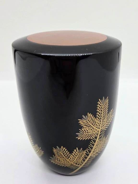 【茶道具】寿老棗　若松　加賀塗師四代辻石齋