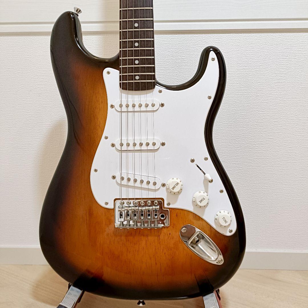 【メンテ済】Squier ストラトキャスター エレキギター本体 サンバースト