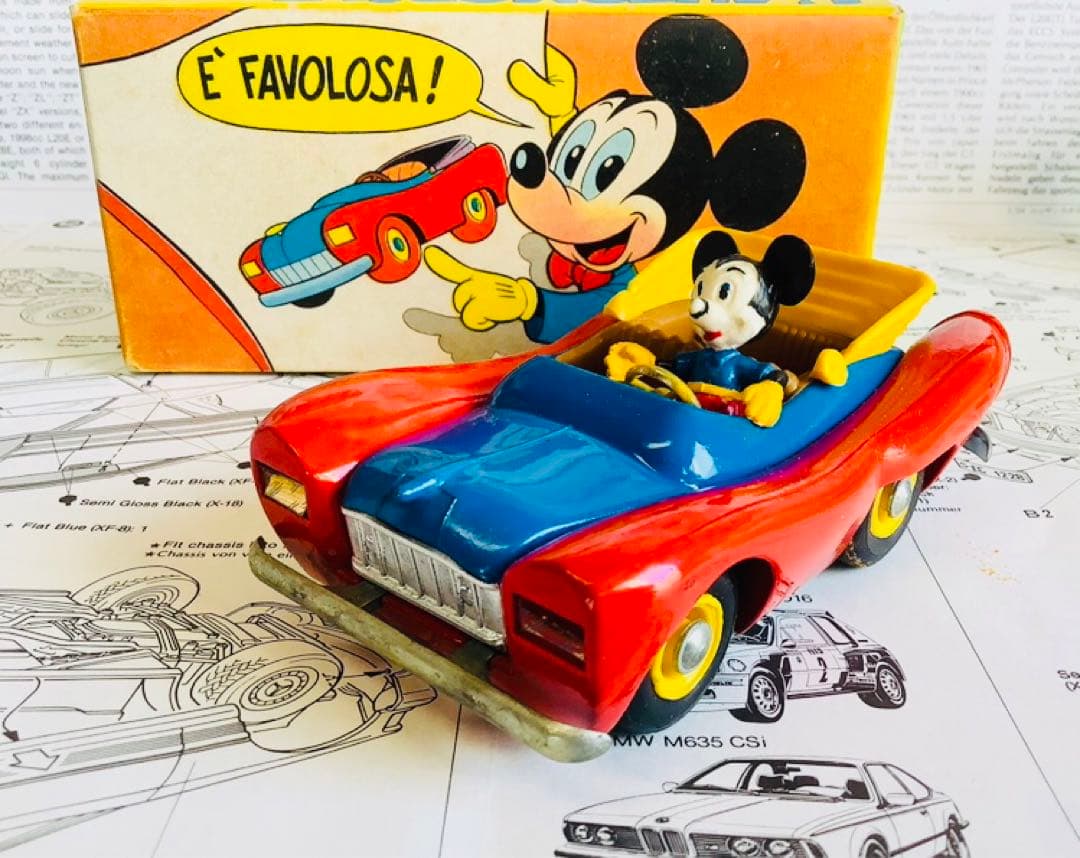 ミニカー　ポリトイズ　ミッキーマウス ミニカー Art. 602 ディズニー