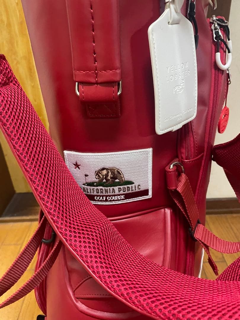 Yellow Lobster 赤 スタンド式キャディバッグ　イエローロブスター