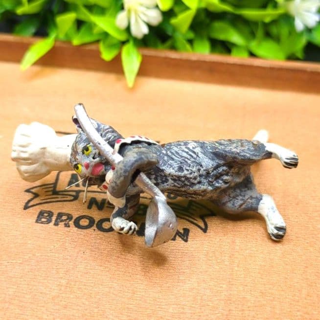 ヴィエナブロンズ コールドペイント 擬人化した猫 コック 調理師