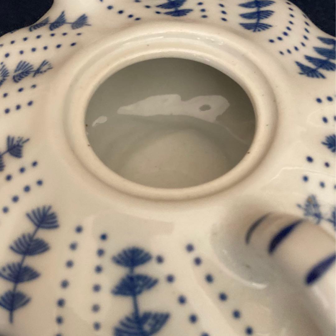 青花後手茶心壷　急須　煎茶道具