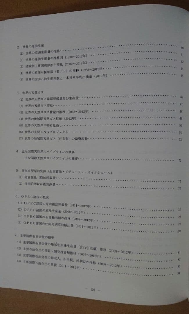 石油·天然ガス開発資料　2013