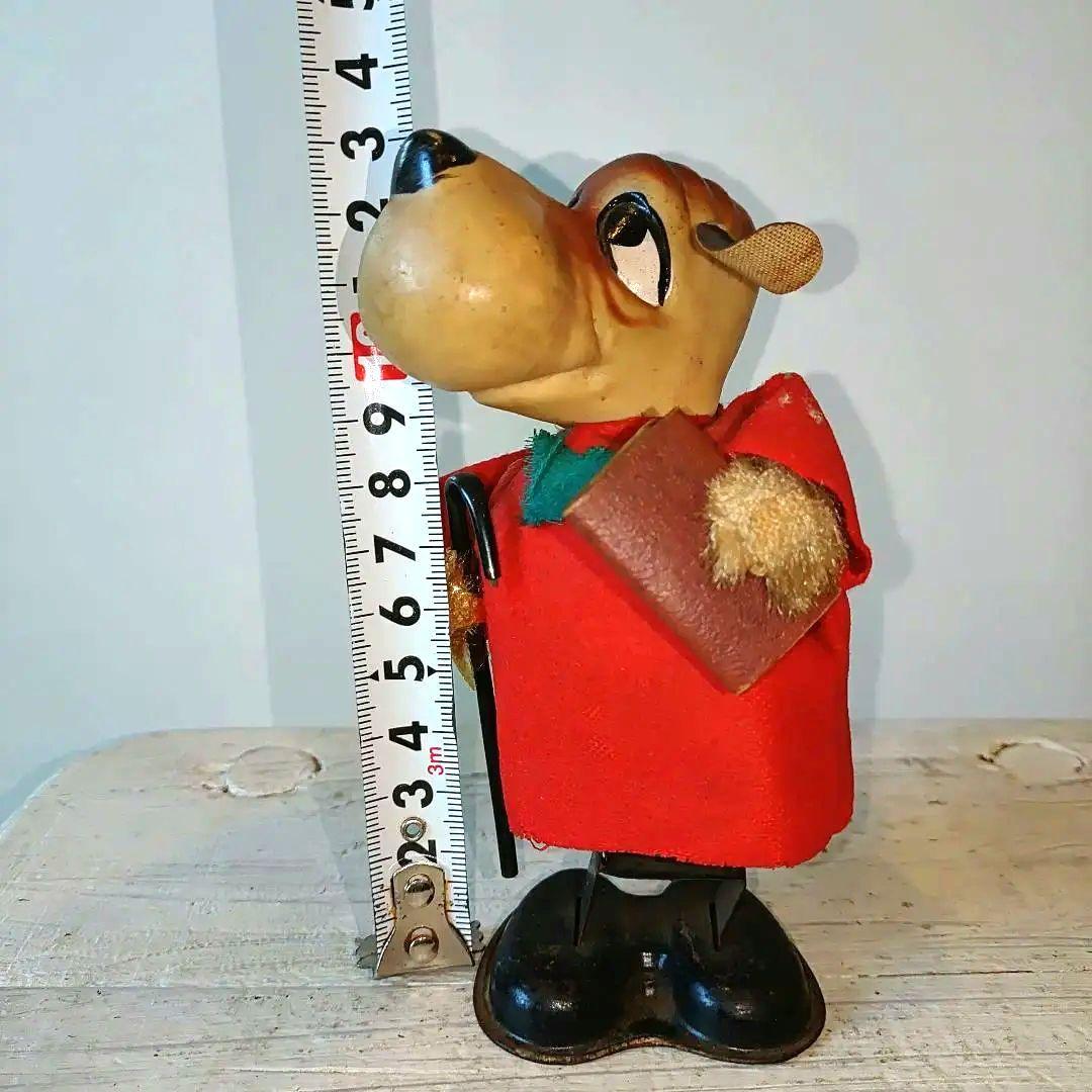 ヴィンテージ ブリキゼンマイ玩具 昭和レトロブリキ玩具赤い服の犬