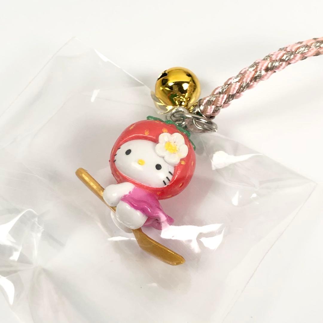 ハローキティ ストラップ 栃木限定 いちご 金スプーン Sanrio