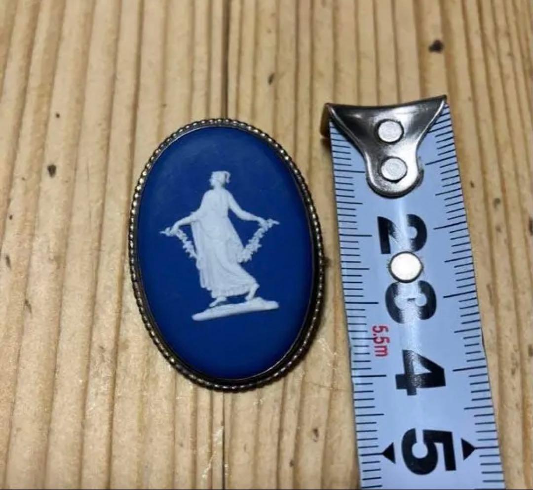 ウェッジウッド　ジャスパー　メダリオン陶板　ブローチ付き