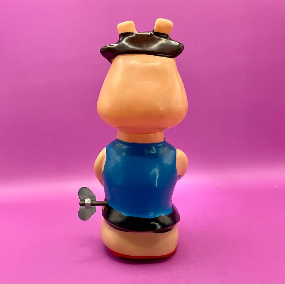 虫プロ悟空の大冒険 猪八戒 ゼンマイ走行ソフビ人形デッドストック未使用箱入米澤