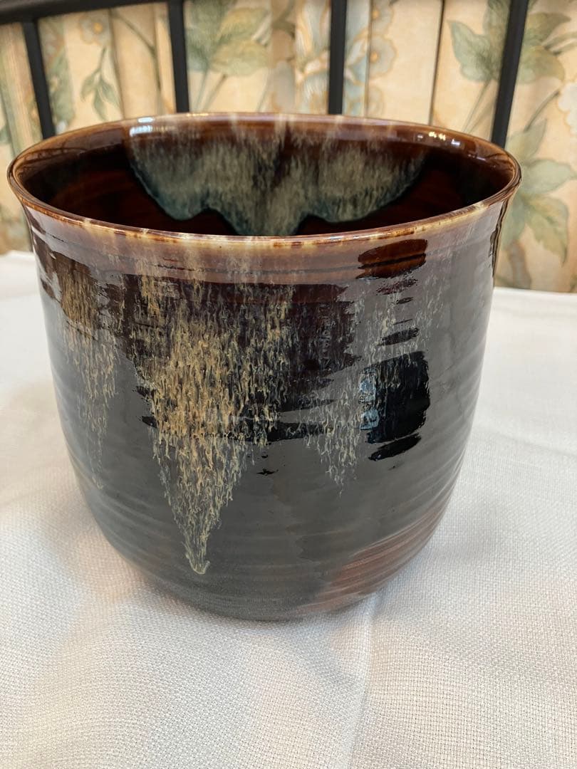 【未使用品】茶道具 一重口 水指 阿漕窯 一甫作 共箱付き