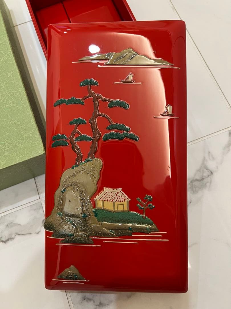 琉球漆器　硯箱