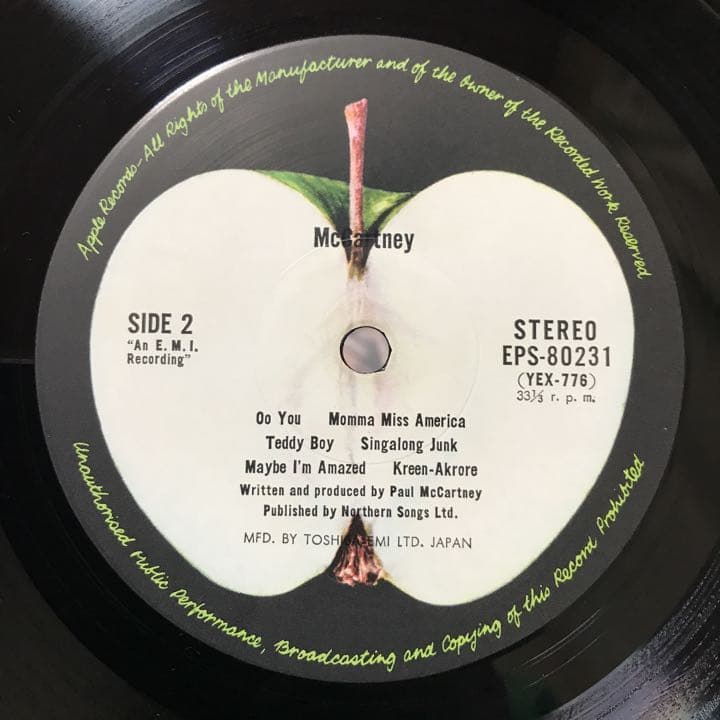 McCartney ビートルズ　LP アナログレコード