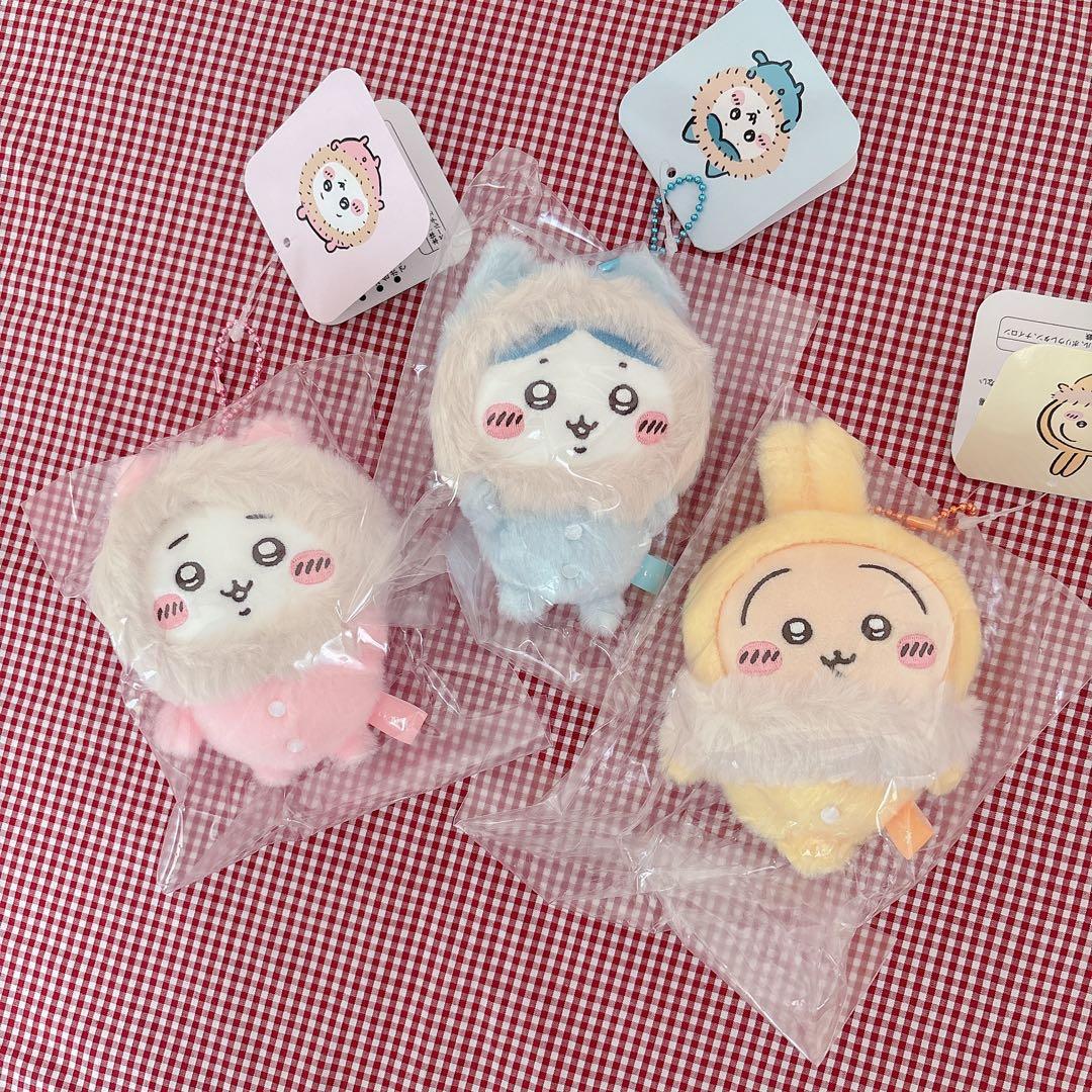 【新品.未開封】♡ちいかわ　フッサフッサなパジャママスコット 3点セット♡