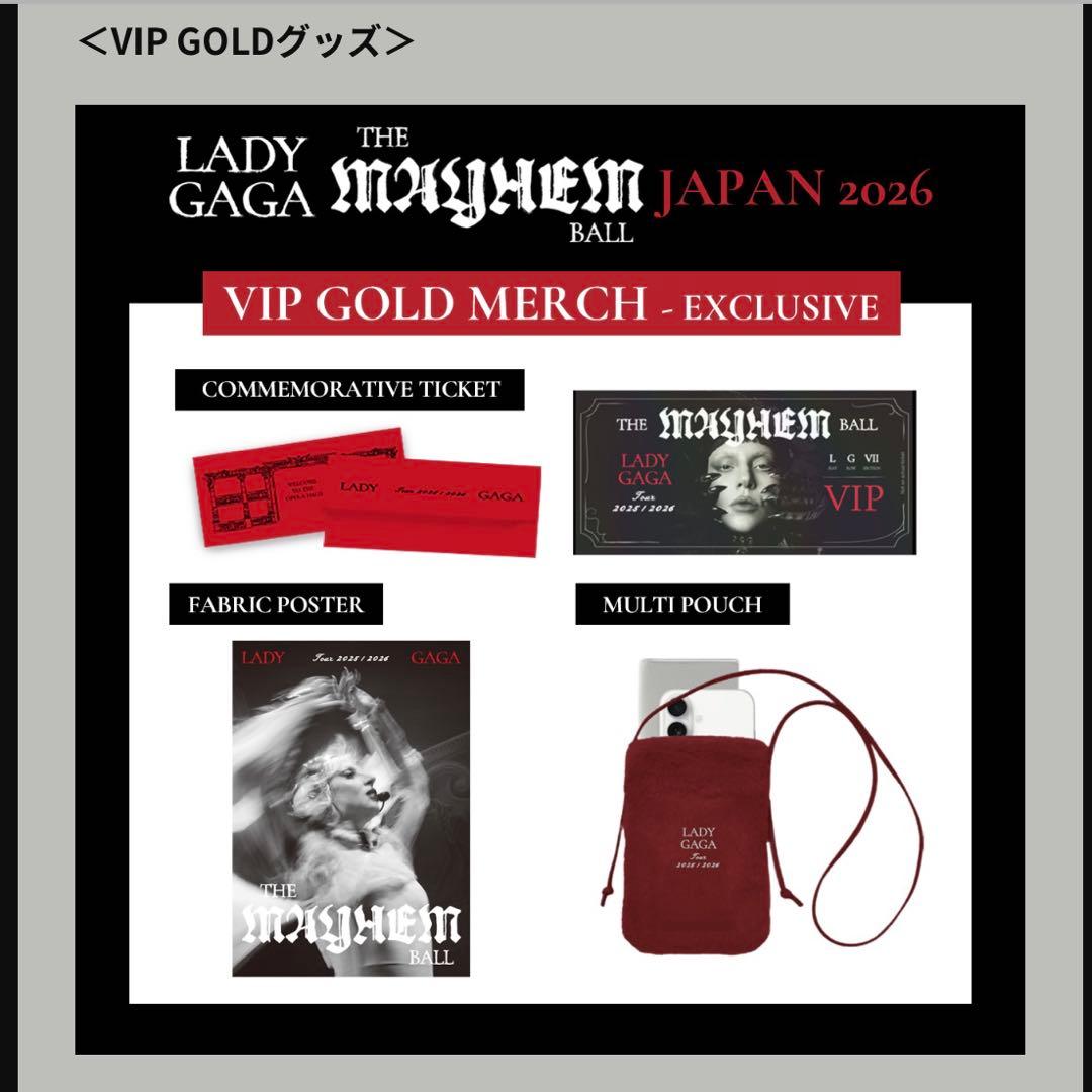 レディーガガ VIP GOLD グッズ セット メイヘム