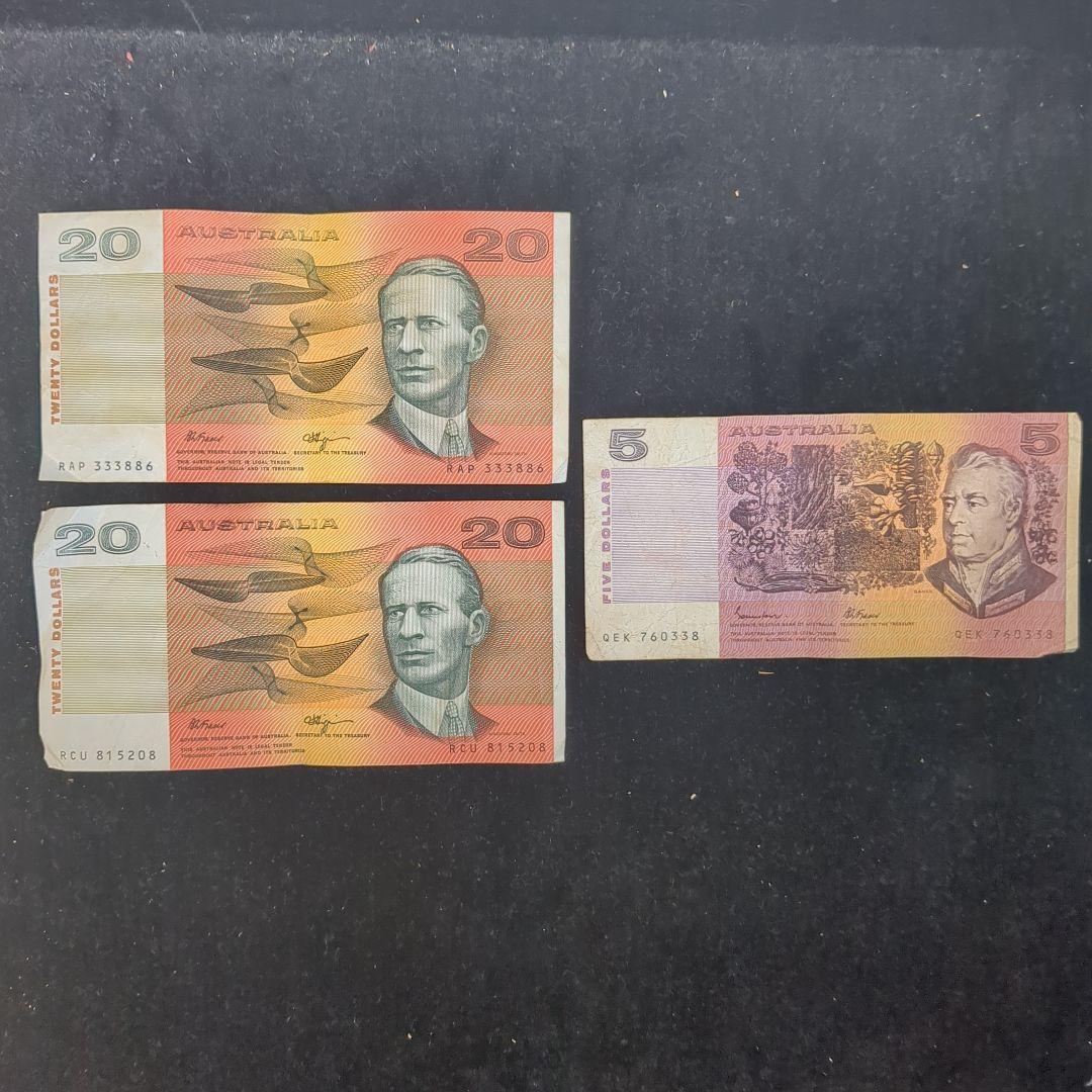 オーストラリアドル 紙幣とセット190ドル以上