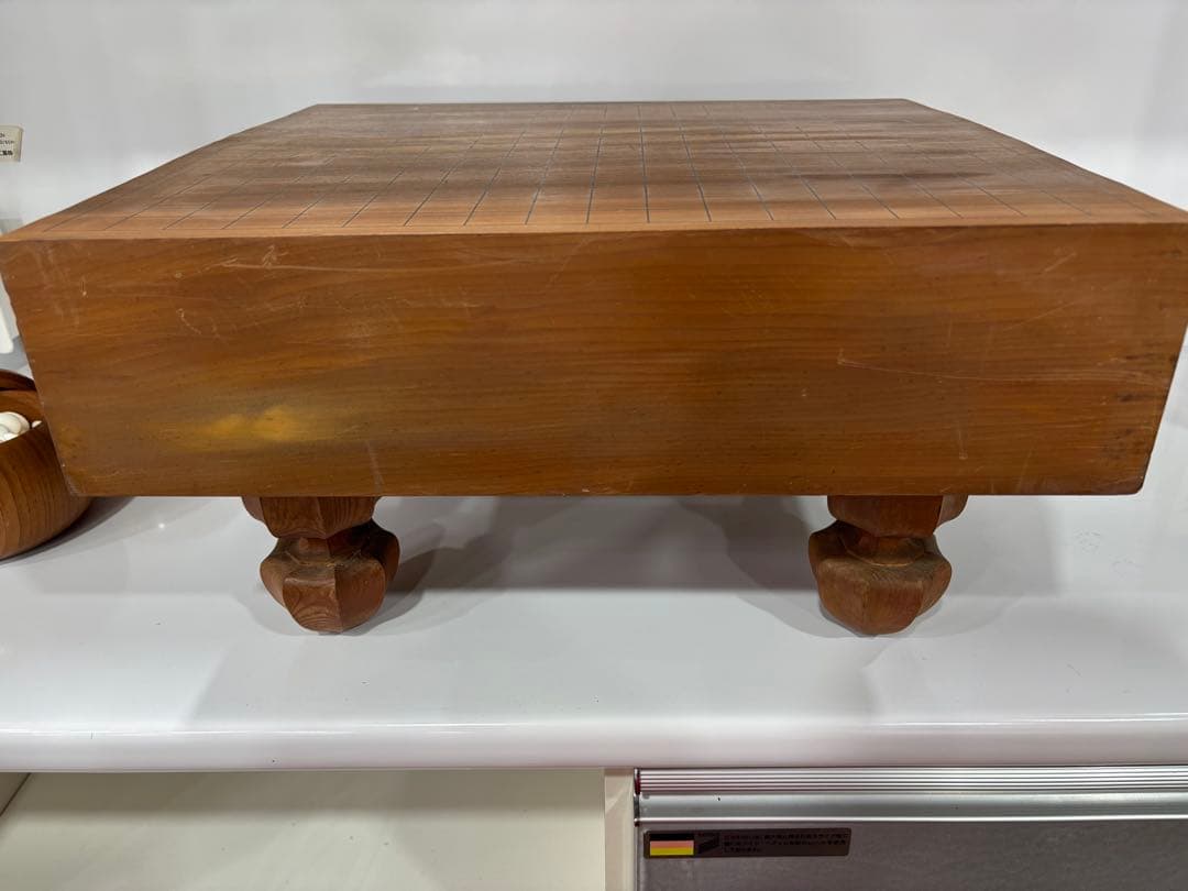 T63 木製囲碁盤と石セット 蛤 へそあり