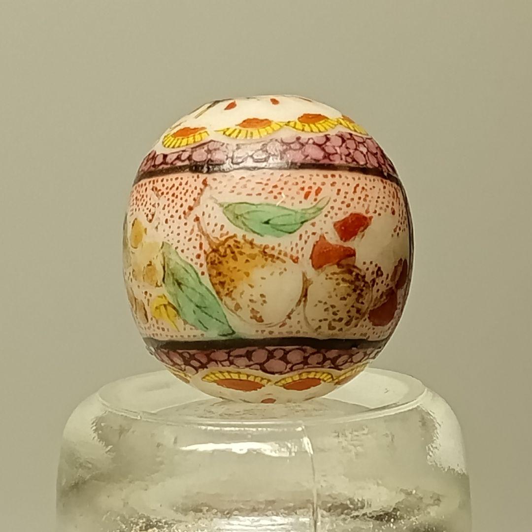 色絵磁器細密緒締め玉