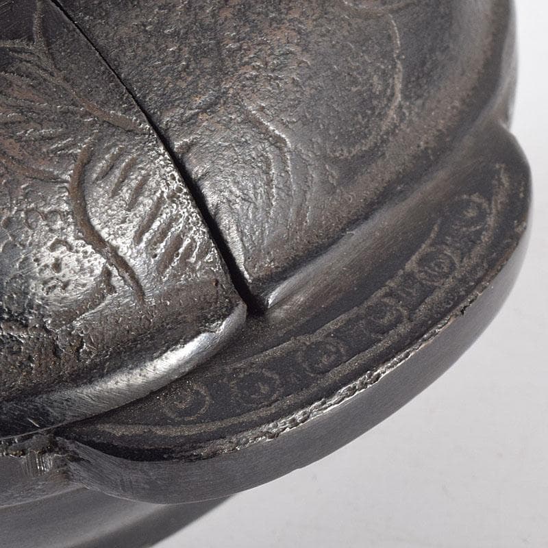 中国　古銅　唐銅　燭台　在銘　V　R9164