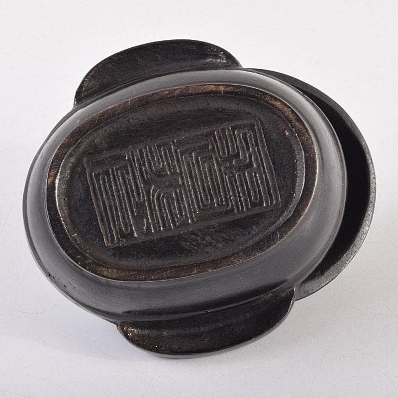 中国　古銅　唐銅　燭台　在銘　V　R9164