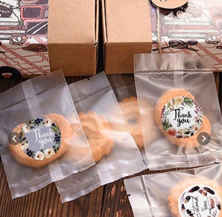 サンキューシールI  6種類 200枚　花柄　フェザー　thank you