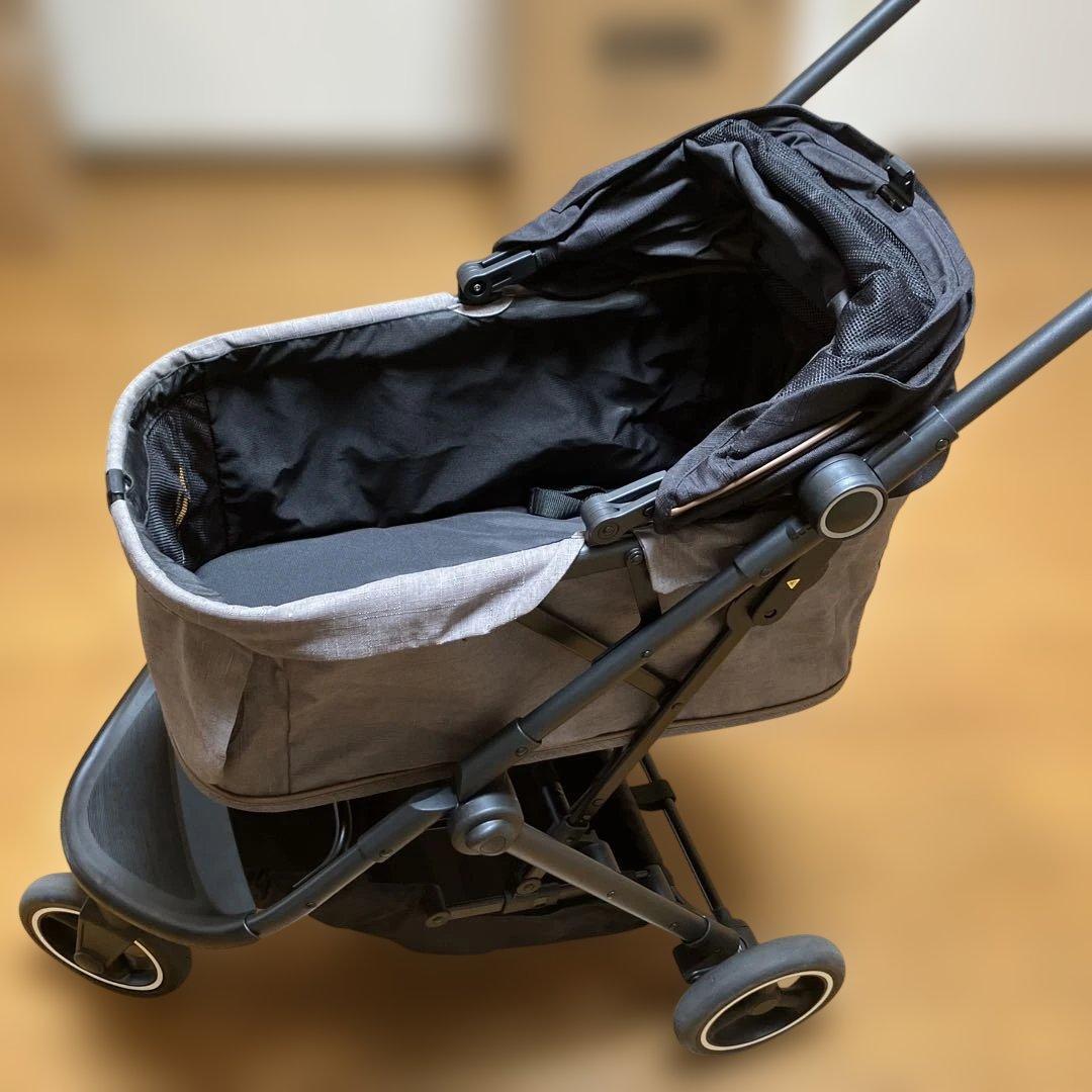 コムペットコンビ ペット用カート ルルテイル　マウナロアブラック×グレージュ