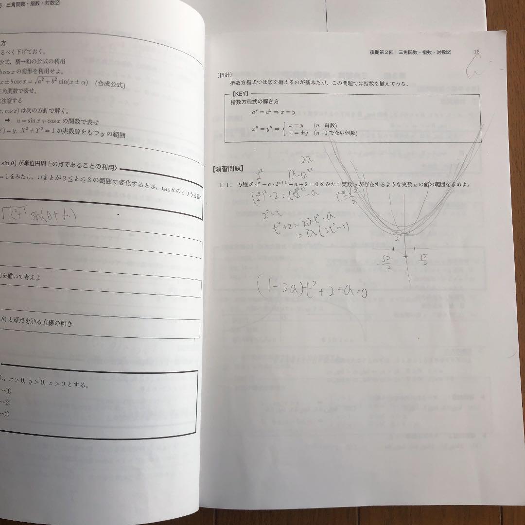 鉄緑会 高1数学後期 テキスト.問題集.配布プリント