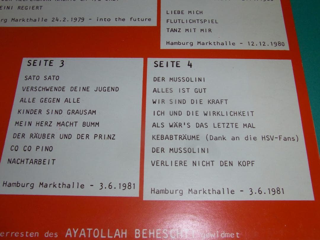 激レア!! DAF / LIVE ! 79年-80年 幻のライヴ 2LP