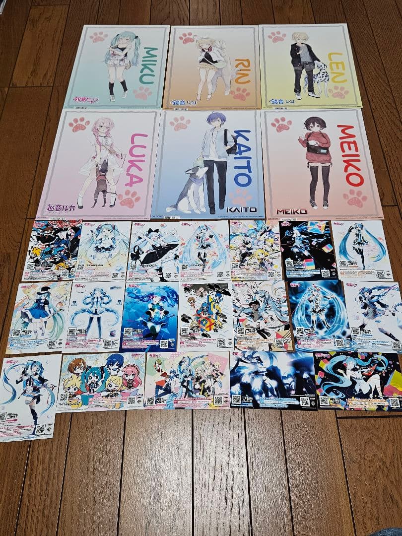初音ミク　鏡音リン　鏡音レン　巡音ルカ　クリアファイル　パズル　特典　まとめ売り