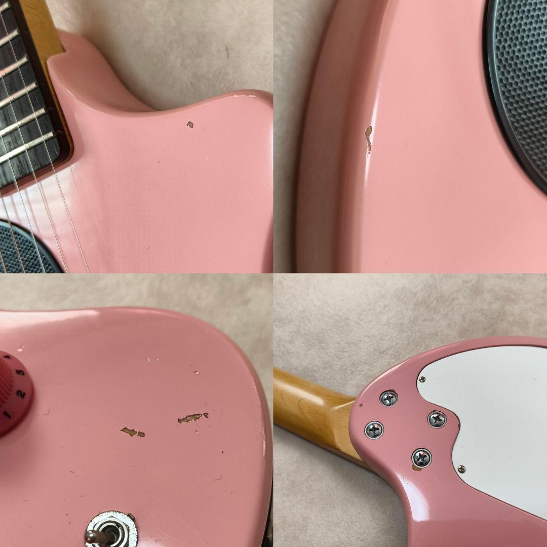 【美品】ZO-3 ピンク アンプ内蔵ミニギター 専用ケース付 ぞーさん