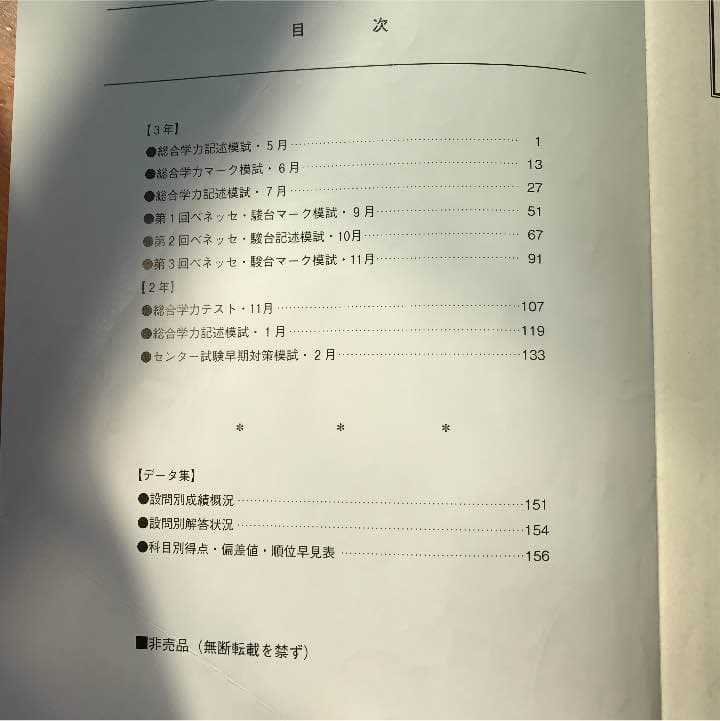 進研模試過去問5カ年分セット