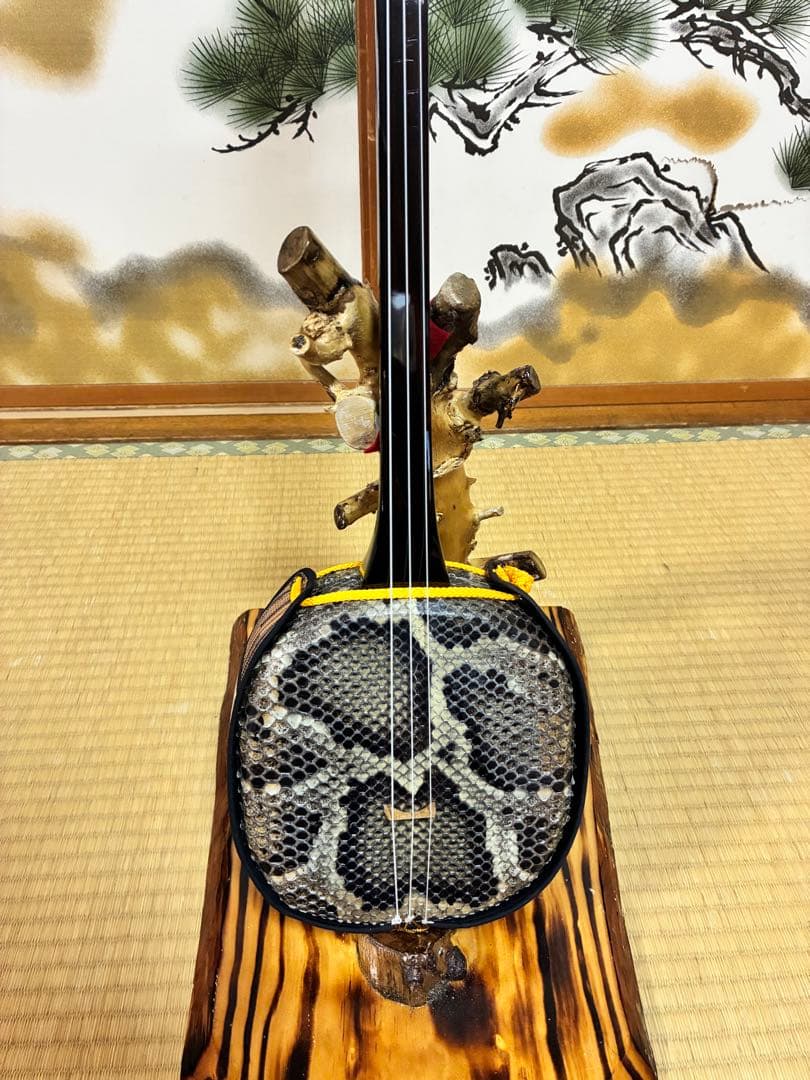 沖縄三線！黒木上質カマゴン！江戸与那城型！本張り【一枚張り】