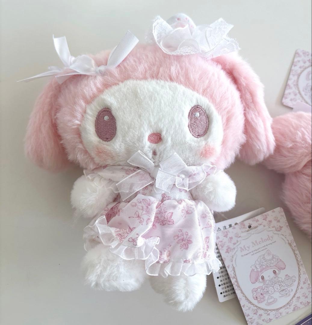 正規品☆マイメロディ白いちごのティータイム ぬいぐるみ パスケースセット