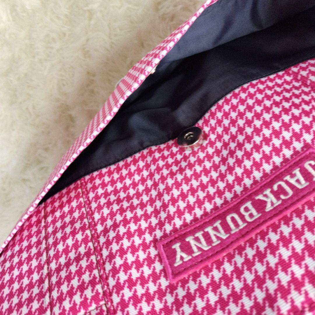 【極美品】ジャックバニー トートバッグ ドラミちゃん ピンク 千鳥柄 大容量