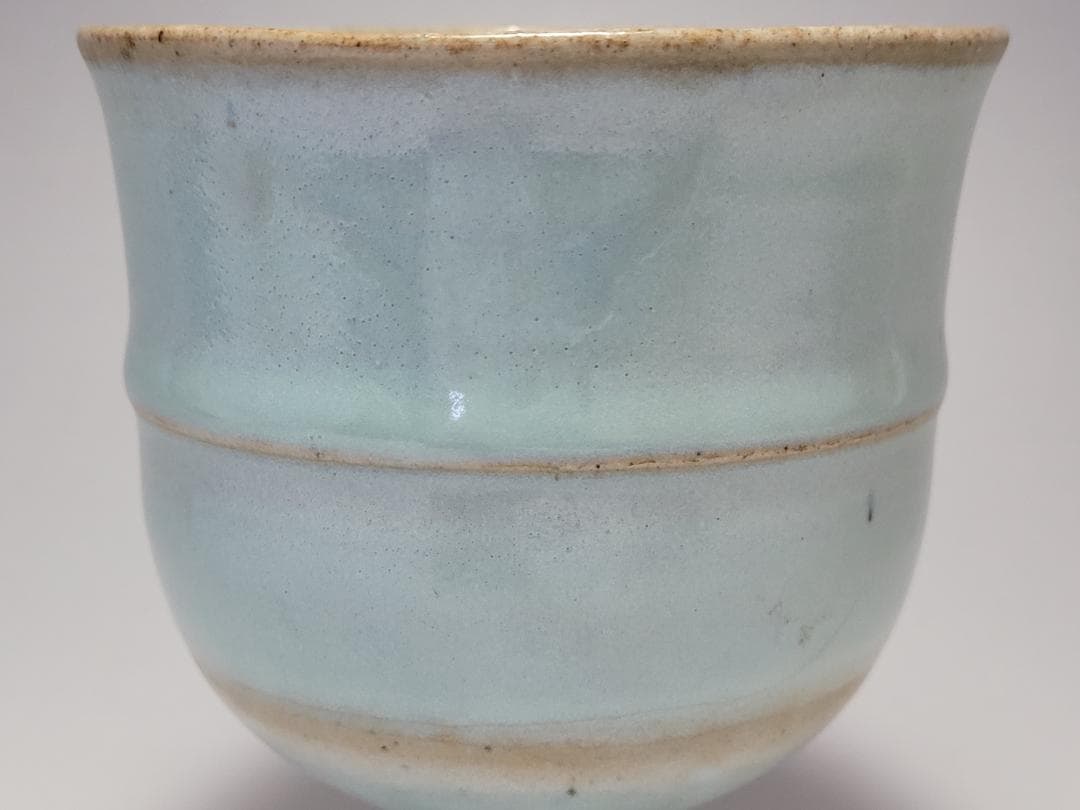 天藍釉 高足杯 宋元時代 高さ約11.4cm