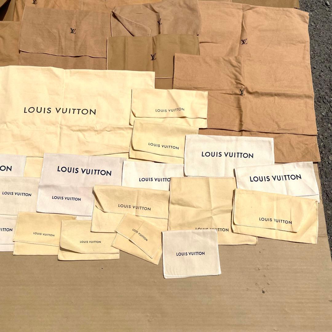 ルイヴィトン 収納 保存袋 ロゴ 巾着 ベージュ まとめ 50枚