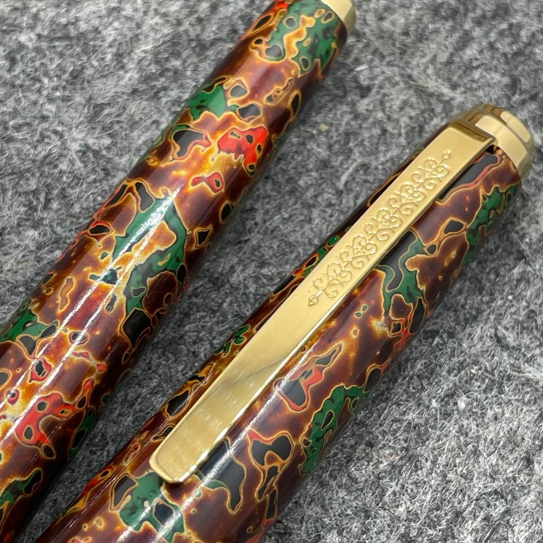 PE958□SAILOR 万年筆 日本の伝統工芸 津軽塗 万年筆 美品 桐箱付き
