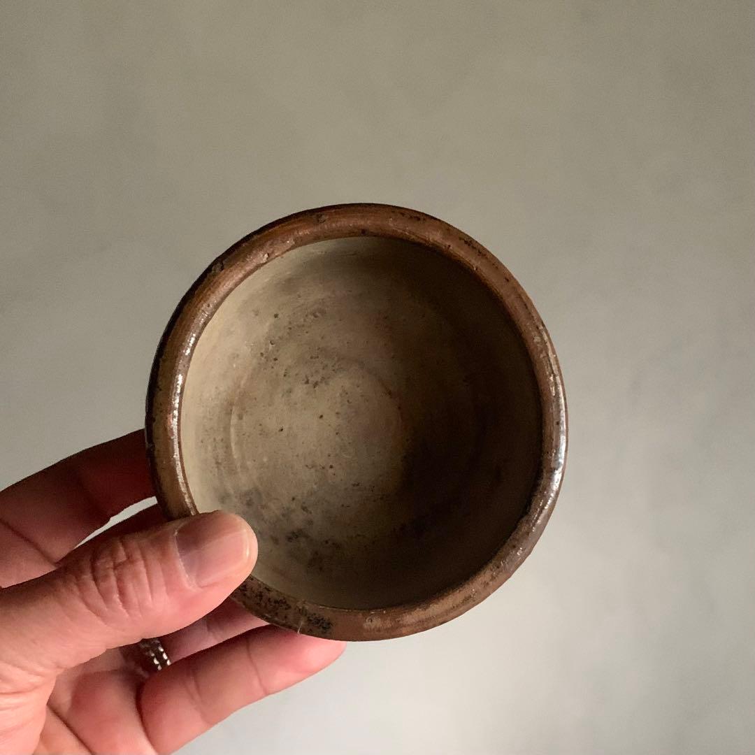 鉄釉 半筒 茶碗 野香炉 古美術 古道具 アンティーク