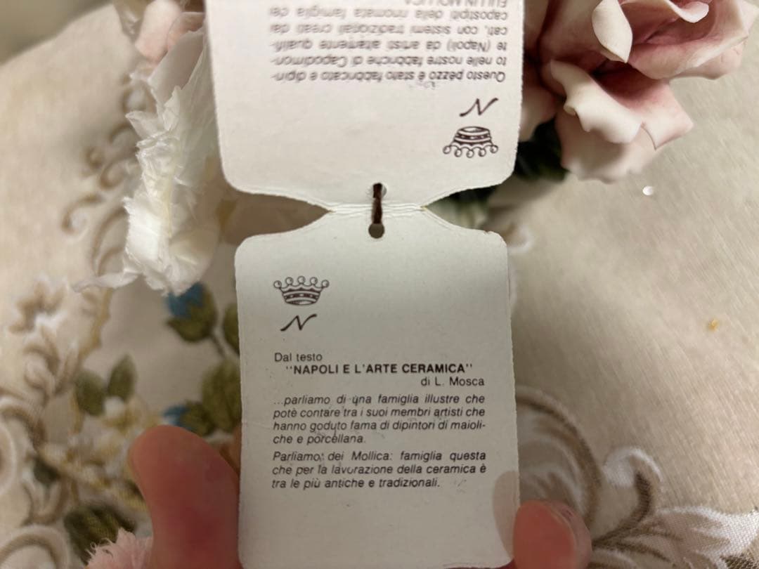 陶花　イタリア製　インテリア　置物