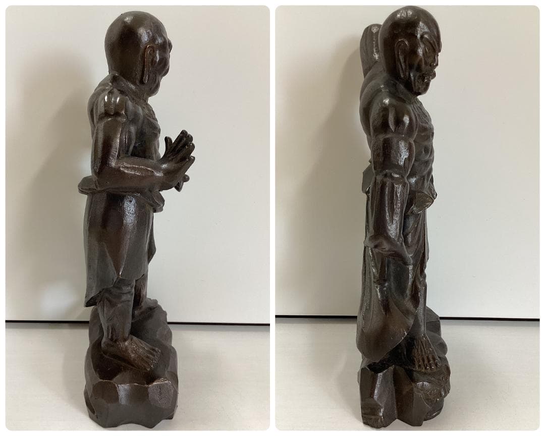 阿吽像　仁王像　2体セット　金剛力士像　仏像　骨董品　A140