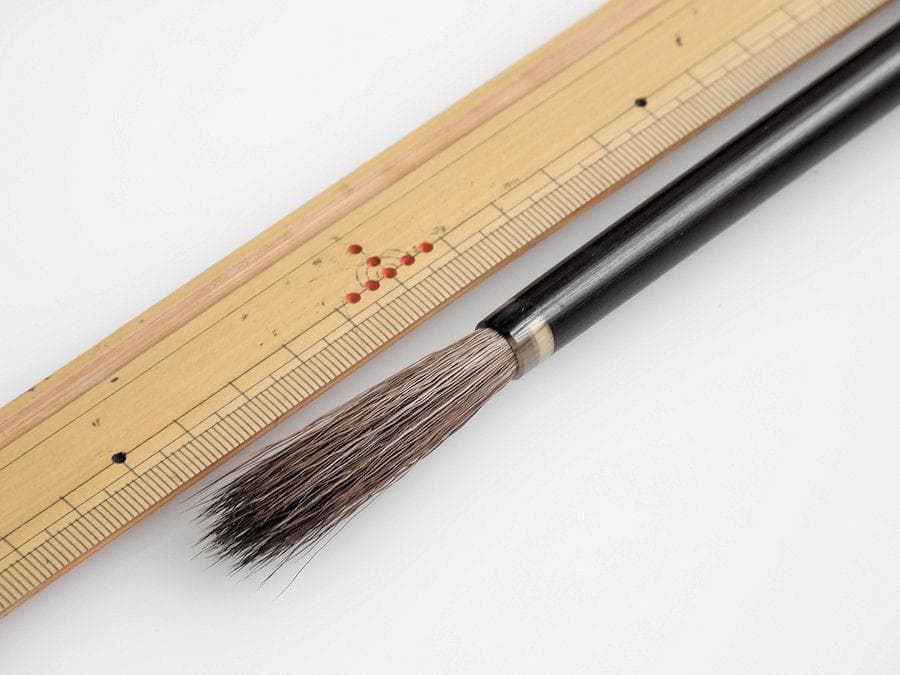 【Amami 新品文具】大筆　限定品　二号　純黒山馬　菊壽堂製筆