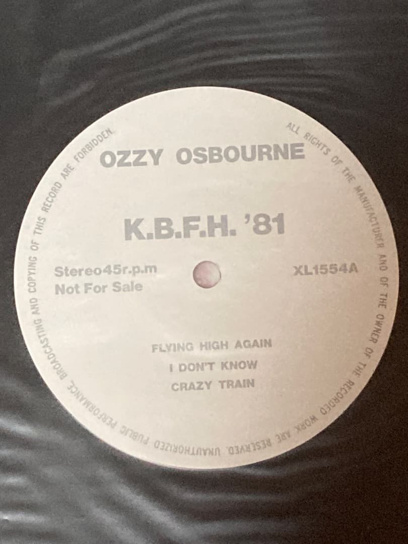 洋楽 OZZY OSBOURNE LIVE! from K.B.F.H. 1981