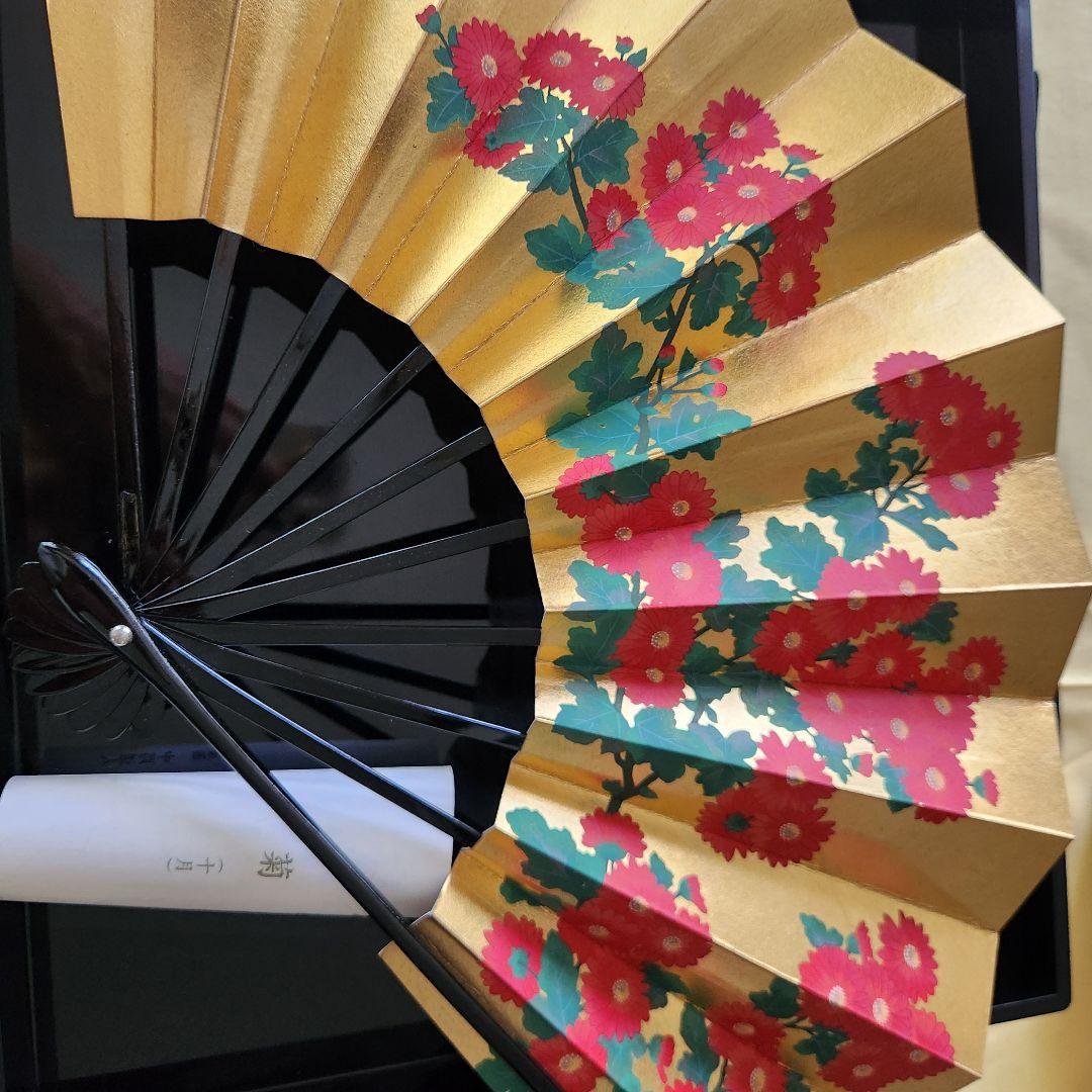 扇/季節の花12か月、工芸品、箱入り