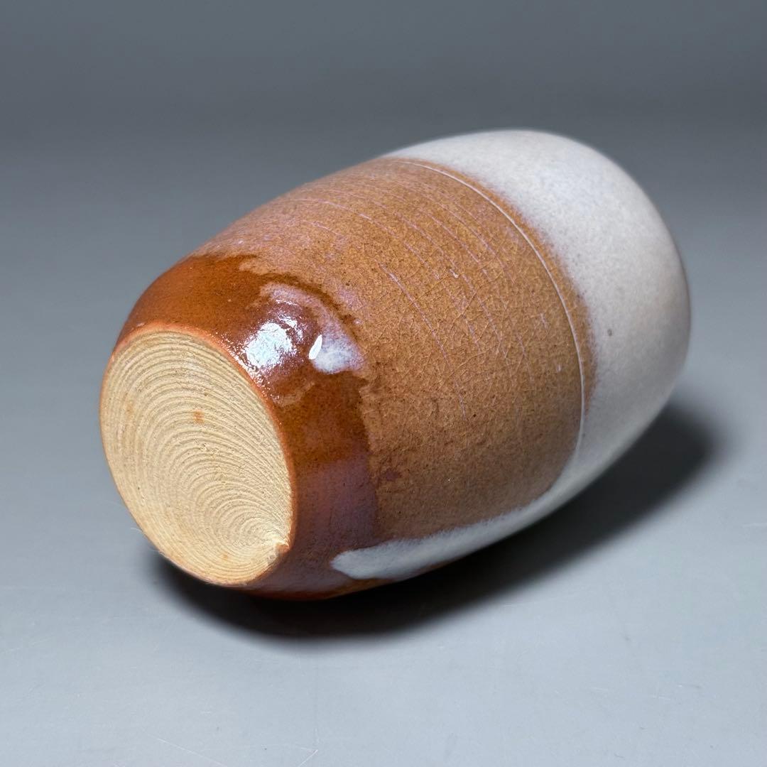 山口県指定無形文化財保持者　波多野善蔵　萩焼　茶入　共箱　仕覆　茶道具　家元旧蔵