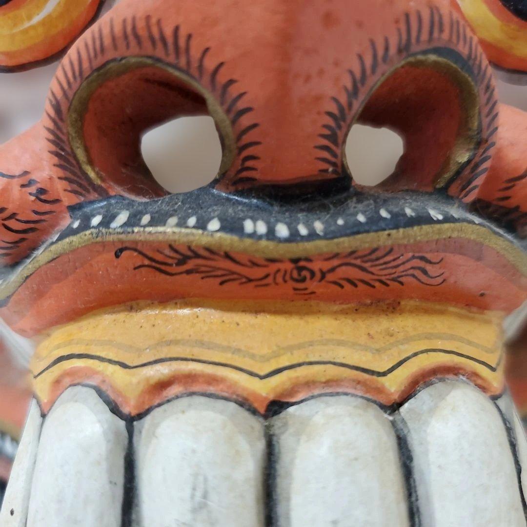 バリの伝統的な木製面、ガムラン、ケチャック、バリ島、神秘的、手彫り、守り神、金運