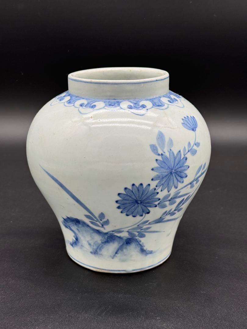 染付　壺　花瓶　花入　時代物　工芸