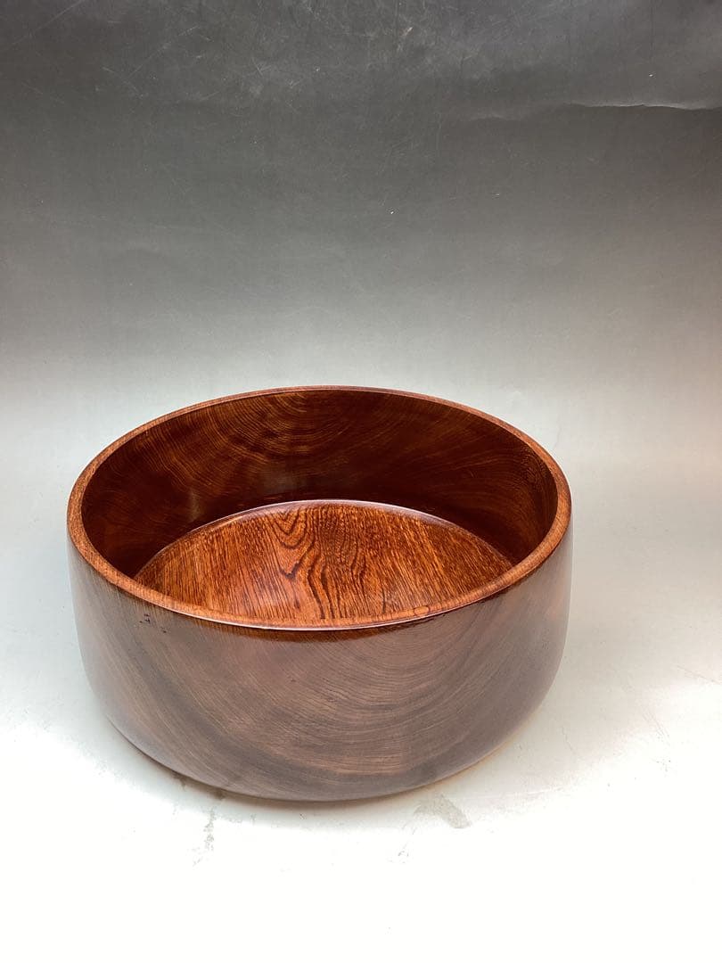 〈未使用〉木製￼ 御茶櫃　ちゃびつ くり抜き　茶道具　直径27cm　送料込み