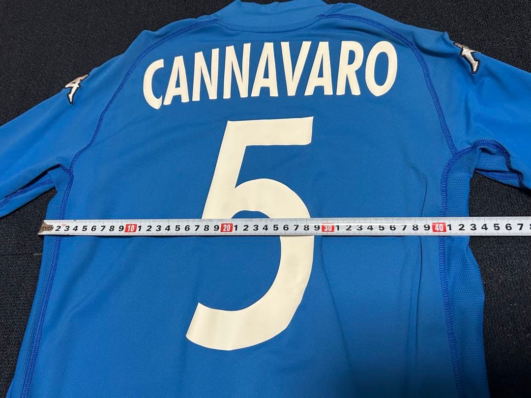 イタリア代表ユニフォーム　ホーム Lサイズ 5カンナバーロ　Kappaタグ付