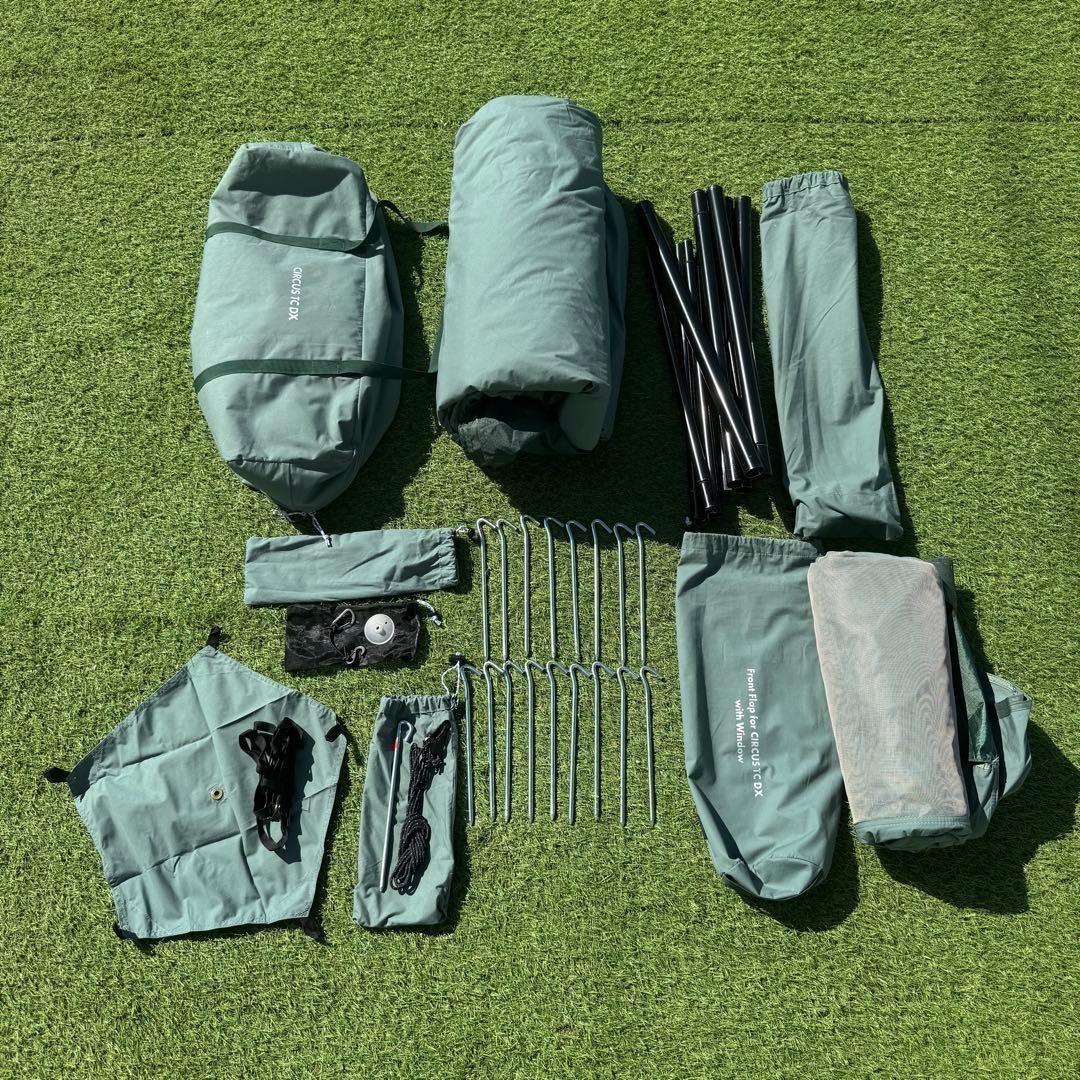 テンマクデザイン サーカスTCDX ダックグリーン 窓付フロントフラップセット