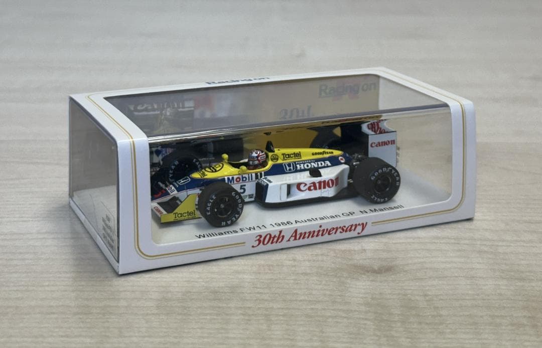新品 1/43 スパーク レーシングオン特注 ウィリアムズ ホンダ FW11
