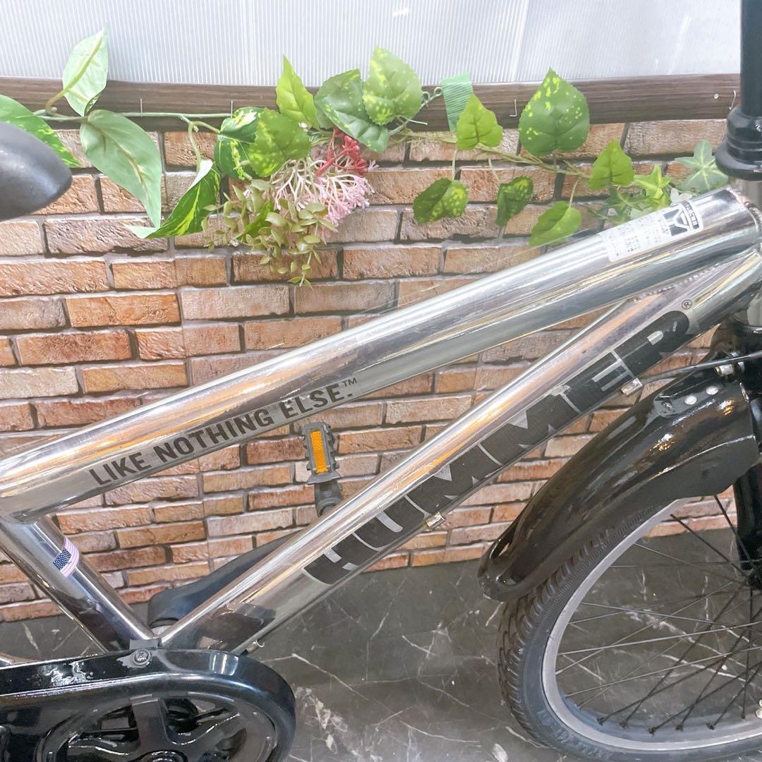 【53】子供用自転車 子供車 HUMMER ガンメタ 22インチ