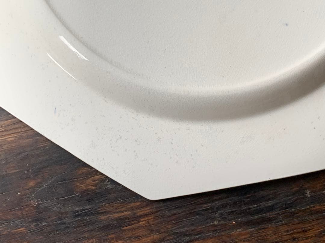 フランス アンティーク オクトゴナルプレート モノグラム